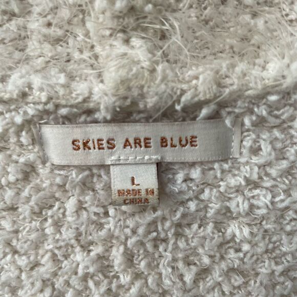 Stitch Fix Skies Are Blue Soft Shaggy Chunky Cardigan Ivory L - Picture 5 of 8